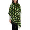 thumbnail image 1 of Colorful Fruit Print Scarf Women Green Leaves Head Scarves with Tassel Winter Popular Shawls and Wraps Warm Soft Custom Bufanda, 1 of 7