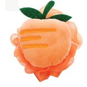 Colorful Fruit Shape Bath Ball Sponge Cute Body Dead Skin Remover Exfoliating Massager Cleaning Shower Brush For Kids And Adults-Mango