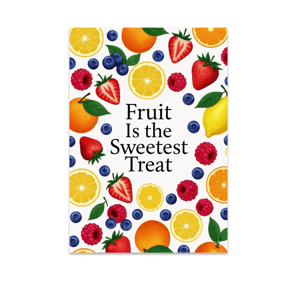 Colorful Fruit Wall Art - Fruit Dessert Enthusiast - 13x19 Poster Print