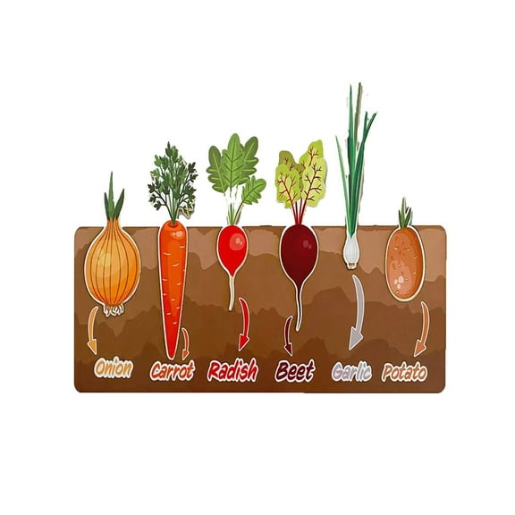 Colorful Fruit and Vegetables Wooden Puzzle for Preschoolers Early Educational Development