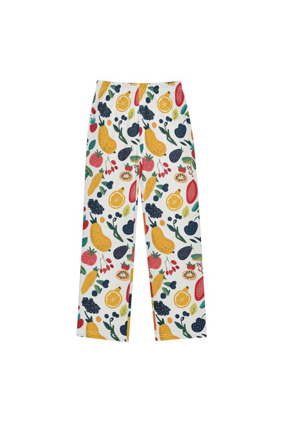 Colorful Fruits and Vegetables Pajama Pants Soft Lightweight Lounge Pants Bottoms Sleep Pants Warm Comfy