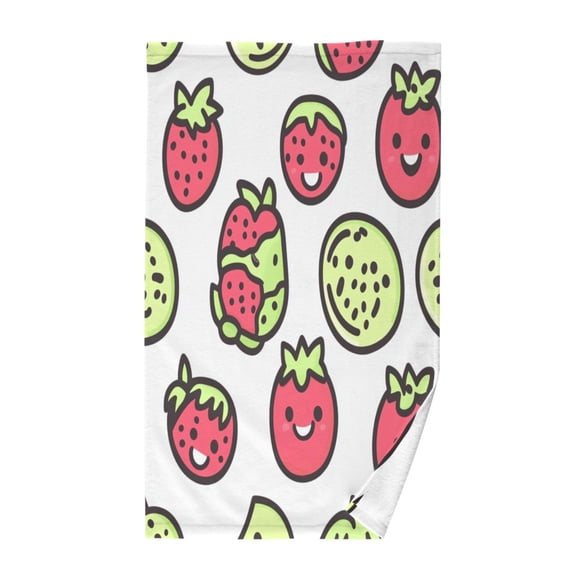Colorful Fruits with Swirls Soft 100% Cotton Towel, High Absorbency, Single Pack, 16" x 28"