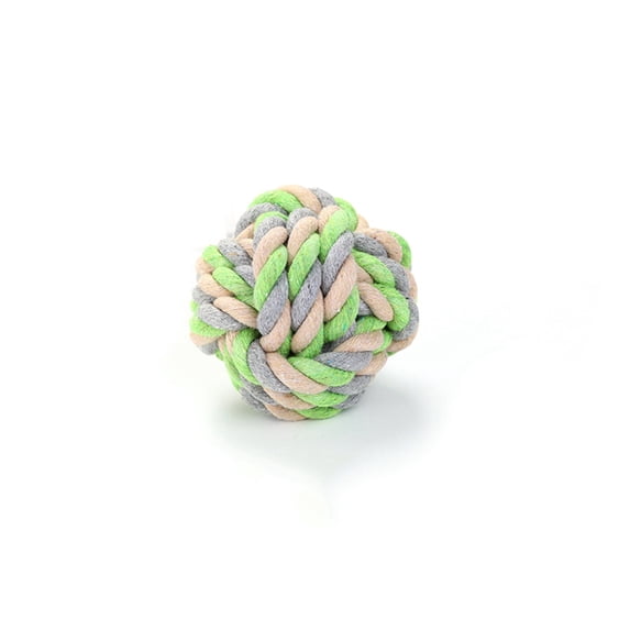 Colorful Fun Gnaws Toy Chew Cotton Rope Puppy Training Supplies Dog Bite Toy Pet Supplies Dog Rope Balls 1PC GREEN-M
