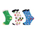 thumbnail image 1 of Colorful Fun Socks Novelty Crazy Crew Dress Socks 3 Pairs Shoe Size 6-9 - D7, 1 of 9