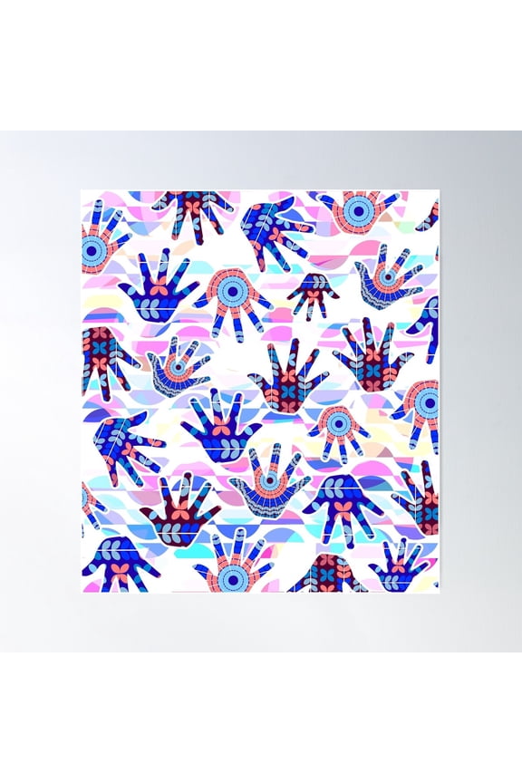 Colorful Funky Gloves Poster Wall Art, Modern Wall Decor For Living Room Bedroom, 8x12 UNFRAMED