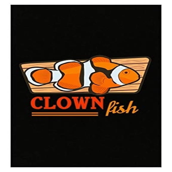 Colorful Funny Clown Fish Poster - 13x19 - Humorous Wall Decor Gift