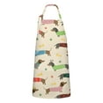 thumbnail image 1 of Colorful Funny Dachshund Apron-Garden Aprons for Women with Pockets-Cotton Linen Waterproof Kitchen Cooking Gardening Aprons Adjustable for Kitchen,Cooking,BBQ and Salon 33x27 Inch, 1 of 7