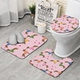 thumbnail image 1 of Colorful Funny Dachshund Bathroom Rugs Sets 3 Piece,Toilet Cover Set,Absorbent Non Slip Bathroom Mats Sets with U-Shaped Contour Rug Toilet Rug Set, 1 of 5