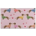 thumbnail image 1 of Colorful Funny Dachshund Door Rugs,Washable Non Slip Door Mats Indoor,Decorative Door Mats,Entry Mat Indoor for Entrance,Bedroom,Kitchen,Bathroom,17"x30", 1 of 6