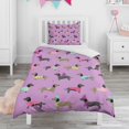 thumbnail image 1 of Colorful Funny Dachshund Duvet Cover and Pillowcase Set for Single Bedding, Bedroom Accessories for Kids Teens, 1 of 5