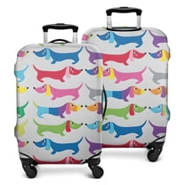 Colorful Funny Dachshund Luggage Cover Fashion Suitcase Cover Baggage Covers Fit 25-28 Inch Luggage (Go Travel)
