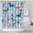 thumbnail image 1 of Colorful Funny Dachshund Shower Curtain 72"x84" ,Bathroom Decorative Shower Curtains Set with 12 Hooks,Modern Waterproof Washable Shower Curtain, 1 of 4