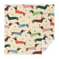 thumbnail image 1 of Colorful Funny Dachshund Square Tablecloth,Waterproof Square Table Cover,Wipeable Spillproof Washable Table Cover for Home Kitchen Party Decor 52"x52"(132x132cm), 1 of 6