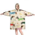 thumbnail image 1 of Colorful Funny Dachshund Wearable Oversized Blanket,Wearable Blanket Hoodie for Adults,Cozy Hooded Blankets with Super Pockets,Super Warm Fuzzy Pullover for Women & Men, 1 of 6
