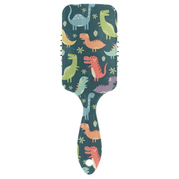 Colorful Funny Dinosaurs Seamless Pattern Air Cushion Comb Hairbrush Prevent static Snag Tangle for Women Ladies Detaining Separating Shaping Wavy Curly Straight Hair