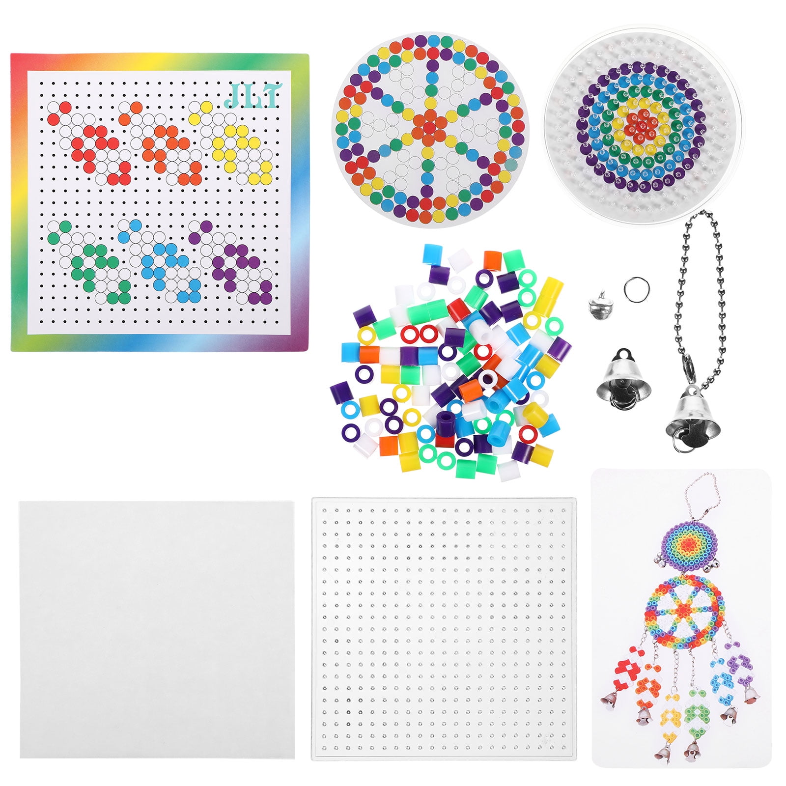 Colorful Fuse Bead Craft Kit Children's Educational Toys Wind Chime DIY