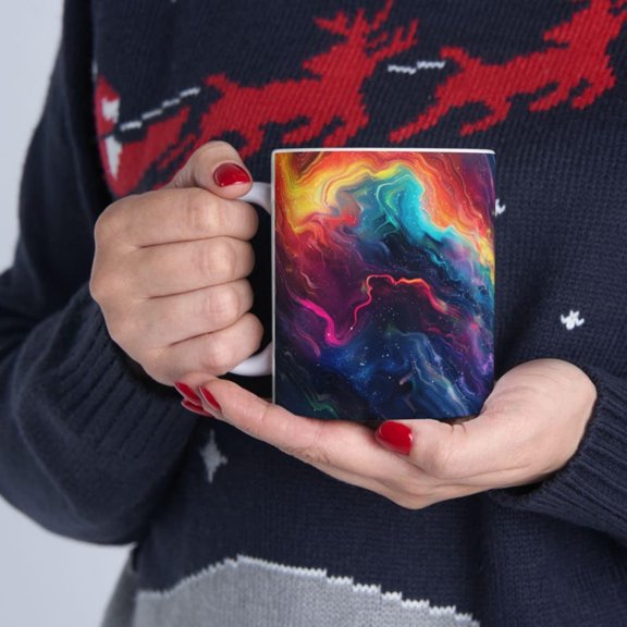 Colorful Galaxy Mug, Swirly Coffee Mug, Fun Gift.