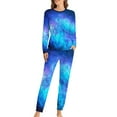 thumbnail image 1 of Colorful Galaxy Pajamas Stars and Nebula Fashion Pajama Sets Woman 2 Pieces Room Oversized Design Sleepwear Birthday Present, 1 of 7
