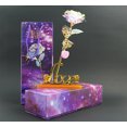 thumbnail image 1 of Colorful Galaxy Rose Flower Gift,LED Light Artificial Rose Flower with Love Shaped Base for Valentine's Day, Mother's Day, Thanksgiving, Birthday, Anniversary, Wedding Gifts, 1 of 4