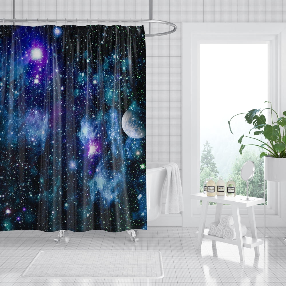 Colorful Galaxy Space Shower Curtain Psychedelic Starry Hang Curtain Colorful Galaxy Space Shower Curtain Psychedelic Starry Hang Curtain