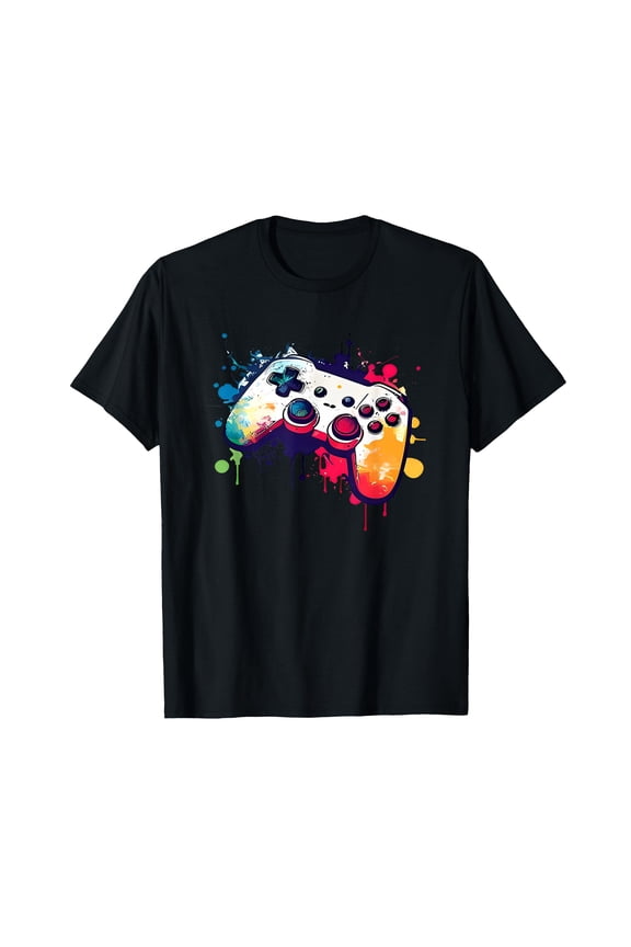 Colorful Game Controller Graphic T-Shirt for Gamers - Perfect Gift for Video Game Enthusiasts