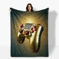 thumbnail image 1 of Colorful Game Controller Sherpa Blanket, Super Warm Double-Layer Throw for Console Gamers, Perfect Birthday Gift for Kids & Friends, Soft Gaming Room Accessory, 1 of 9
