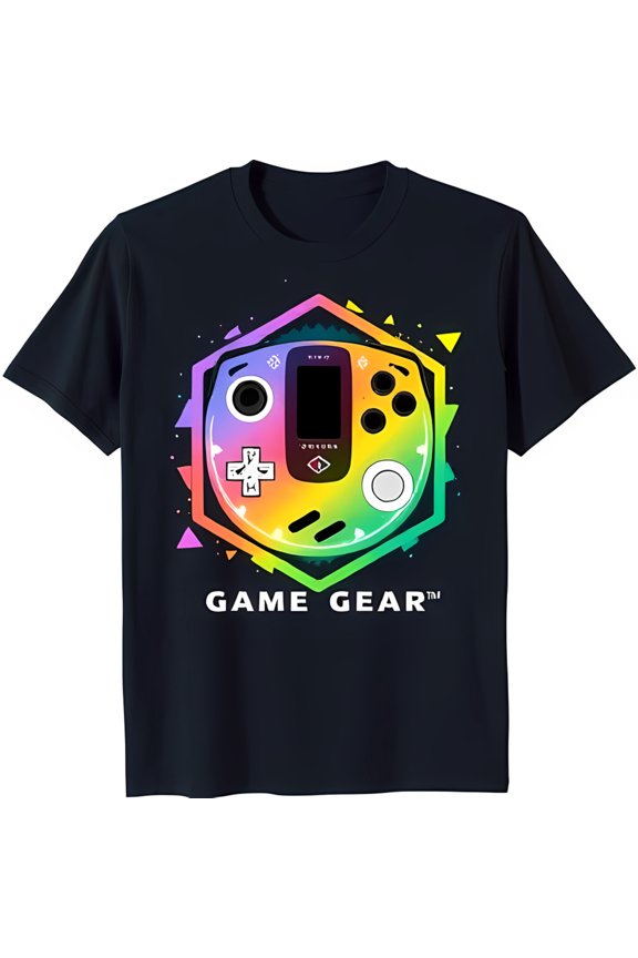 Colorful Game Gear Console Graphic Black Youth T-Shirt Fun & Stylish