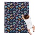 thumbnail image 1 of Colorful Games Device Dark Pattern Blanket,Comfortable Soft Flannel Throw Blanket,All Season,Warm Lightweight Blankets for Sofa Bed Couch Living Room Chair,30"x40", 1 of 4