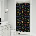thumbnail image 1 of Colorful Games Text Black Pattern Shower Curtain 36"x72" ,Bathroom Decorative Shower Curtains Set with 12 Hooks,Modern Waterproof Washable Shower Curtain, 1 of 6