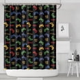 thumbnail image 1 of Colorful Games Text Black Pattern Shower Curtain 72"x84" ,Bathroom Decorative Shower Curtains Set with 12 Hooks,Modern Waterproof Washable Shower Curtain, 1 of 6