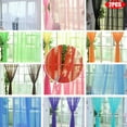 thumbnail image 1 of Colorful Gauze Door Window Curtains | Modern Voile Transparent Window Screens | Soft Washable Sheer Drapes | 2-Pack | 200cm x 80cm | Elegant Home Décor, 1 of 2
