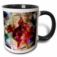 thumbnail image 1 of 3drose, Colorful Geometric Abstract - Grunge Textures Abstract Triangles, 11oz Two-tone Black Mug, 1 of 6