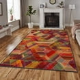 thumbnail image 1 of Colorful Geometric Area Rug Fancy Retro Fashion Large Rugs Easy Clean Carpet Washable Indoor Non Slip Boys Girls Bed Living Room Carpets Decor 3x4 Small Non-slip Soft Bedroom Home Decor, 1 of 5