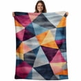 thumbnail image 1 of Colorful Geometric Blanket Soft Cozy Warm Twin Blanket for Bed, Plush Fuzzy Flannel Fleece Blankets for Sofa, Rhombus Abstract Impressionist Throw Blankets for Couch, Gifts for Men, 60"x80", 1 of 9