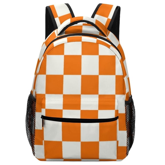 Colorful Geometric Checkered Backpack Men Women Teenage Daypack College Canvas Bags Lightweight