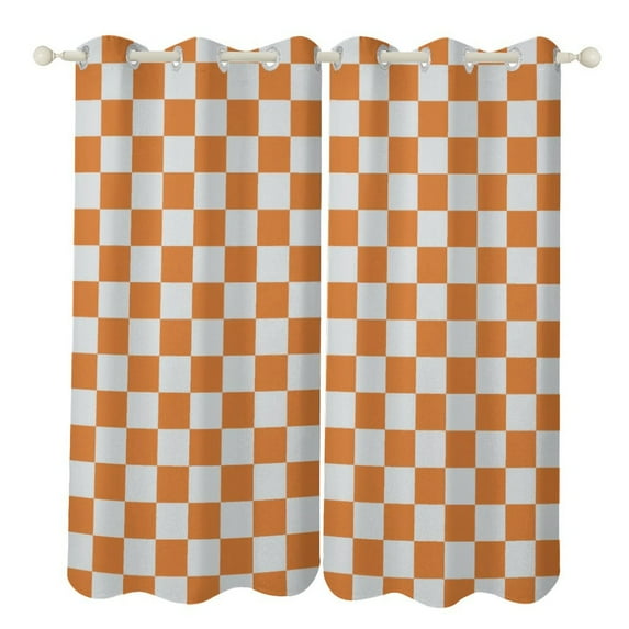 Colorful Geometric Checkered Luxury Window Curtains Blinds for Living Room Bedroom Bathroom Kicthen Door Home Decor 2 Panels