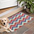 thumbnail image 1 of Colorful Geometric Chevron Pattern Door Rugs,Washable Non Slip Door Mats Indoor,Decorative Door Mats,Entry Mat Indoor for Entrance,Bedroom,Kitchen,Bathroom,16"x24", 1 of 6