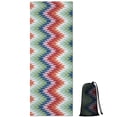 thumbnail image 1 of Colorful Geometric Chevron Pattern Hot Yoga Mat Towel Non Slip for Hot Yoga - Quick-Drying Yoga Mat Cover with 4 Corner Pockets with Travel Bag - Hot Yoga Towel Non Slip 70"x26", 1 of 6