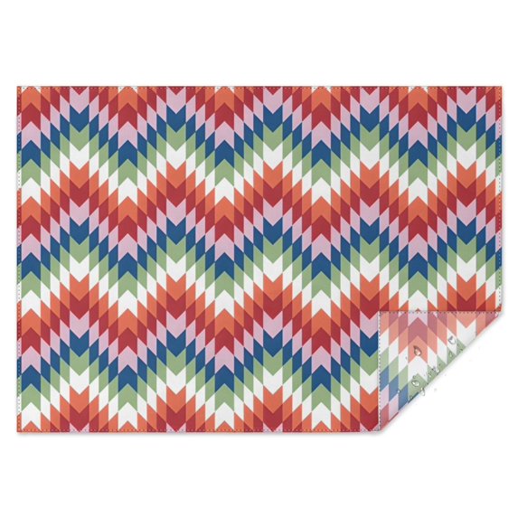 Colorful Geometric Chevron Pattern Rectangle Tablecloth 60"x84",Waterproof Polyester Rectangle Table Cloth, Wipeable Spillproof Polyester Tablecloth for Dining, Camping, Indoor and Outdoor