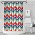 thumbnail image 1 of Colorful Geometric Chevron Pattern Shower Curtain 72"x72" ,Bathroom Decorative Shower Curtains Set with 12 Hooks,Modern Waterproof Washable Shower Curtain, 1 of 6