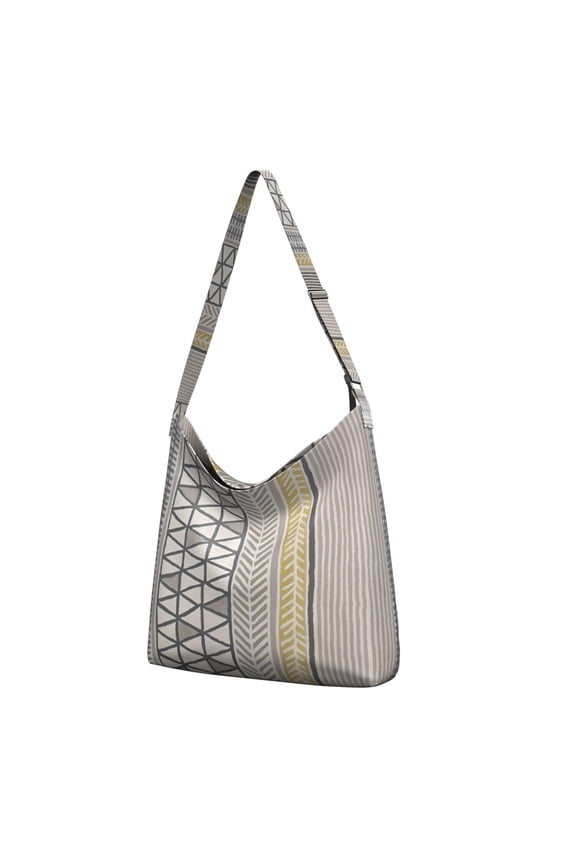 Colorful Geometric Crossbody Bag - Lightweight Adjustable Shoulder Tote, Bohemian Chic Large Capacity Purse
