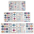 thumbnail image 1 of Colorful Geometric Diamond Pattern Kitchen Rugs Sets Of 3,Kitchen Runner Rugs Non Skid Washable,Decorative Kitchen Floor Mats for Kitchen,Sink,Laundry,17"x30"+ 17"x47" + 17"x59", 1 of 6