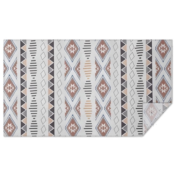 Colorful Geometric Diamond Pattern Rectangle Tablecloth 60"x102",Waterproof Polyester Rectangle Table Cloth, Wipeable Spillproof Polyester Tablecloth for Dining, Camping, Indoor and Outdoor