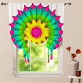 thumbnail image 1 of Colorful Geometric Floral Pattern Window Curtain for Living Room Roman Curtain Kitchen Tie-up Curtains Adjustable Drapes, 1 of 5