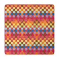 thumbnail image 1 of Colorful Geometric Pattern Square Fitted Tablecloth with Elastic Edge,Square Table Cover,Washable Elastic Table Cover for Home Kitchen Party Decor 34"x34", 1 of 6