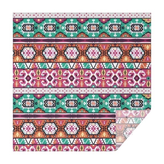 Colorful Geometric Pattern Square Tablecloth,Waterproof Square Table Cover,Wipeable Spillproof Washable Table Cover for Home Kitchen Party Decor 52"x52"(132x132cm)