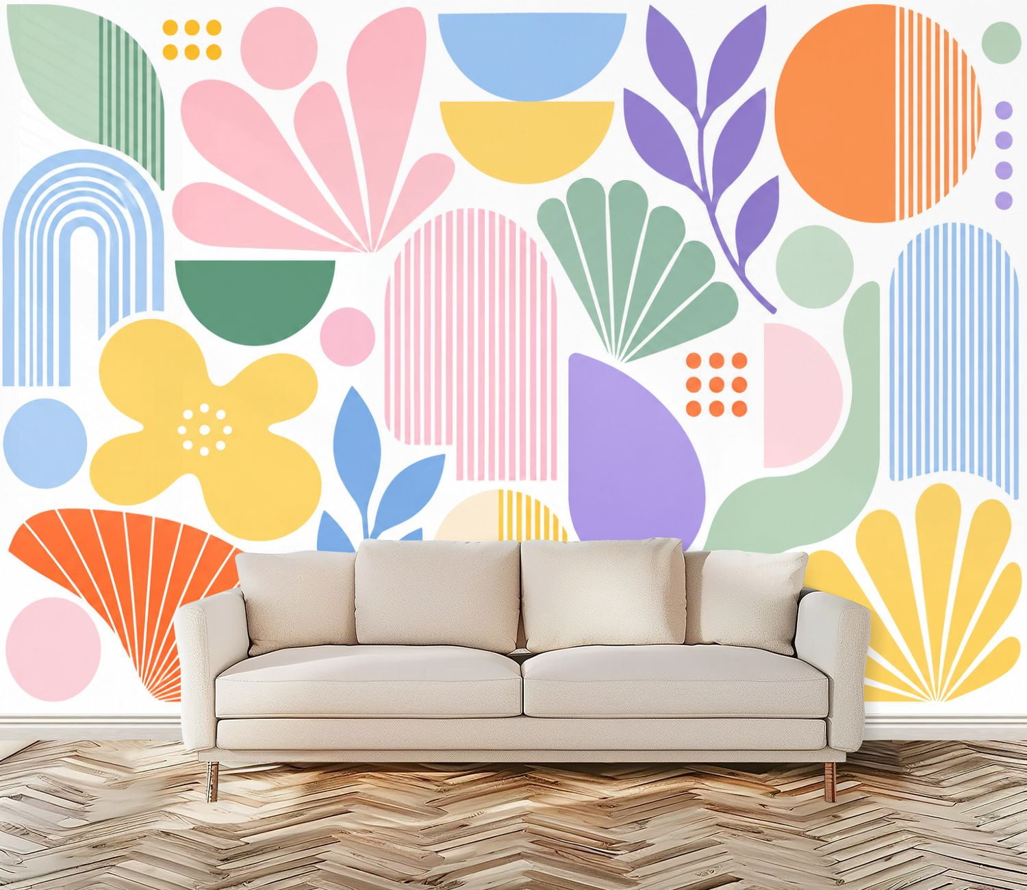 Wallpaper Geometry Patterns Indesign Colorful Geometric Shapes Wall Mural Peel and Stick Wallpaper Modern ...