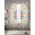 thumbnail image 1 of Colorful Geometric Sheer Curtains for Living Room Bedroom Vintage Country Abstract Plaid Sheer Curtains 84 Inch Long 2 Panels Set Light Filtering Curtain Window Treatments Drapes for Dining Room, 1 of 6