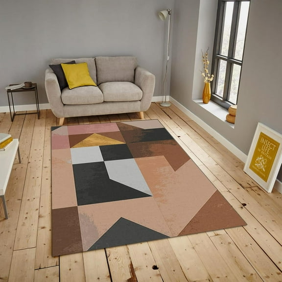Colorful Geometric Slab Rugs, 3D Custom Area Carpet, Porch Mat Soft to The Touch Easy to Clean Machine Washable Suitable for Living Room Study Bedroom Cafe,2ft x 3ft