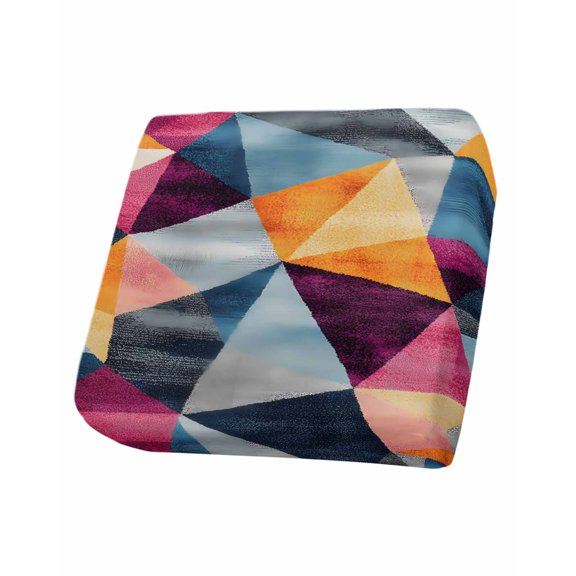 Colorful Geometric Sofa Couch Cushion Covers Washable, Removable Stretchable Sectional Couch Covers, Rhombus Abstract Impressionist Slipcovers for L & T Shape Sofa Furniture Protector S Size 1 pc